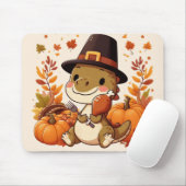 Schattigee Thanksgiving Dinosaurus Muismat (Met muis)