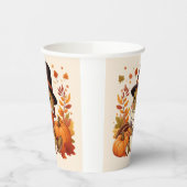 Schattigee Thanksgiving Dinosaurus Papieren Bekers (Links)