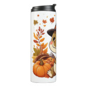 Schattigee Thanksgiving Dinosaurus Thermosbeker (Gedraaid links)