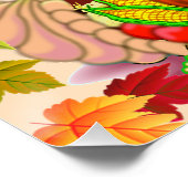 Schattigee Thanksgiving Gnome & Horn of Plenty Perfect Poster (Hoek)