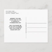 Schattigee Thanksgiving groet op Plaid vakantie Ka Briefkaart (Achterkant)