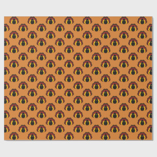 Schattigee Thanksgiving Herfst Turkije Patroon Cadeaupapier