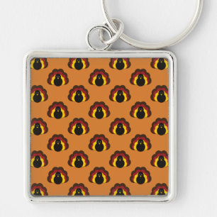 Schattigee Thanksgiving Herfst Turkije Patroon Sleutelhanger