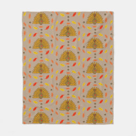 Schattigee Thanksgiving kalkoen val bladeren eikel Fleece Deken