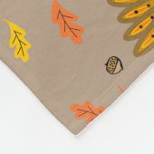 Schattigee Thanksgiving kalkoen val bladeren eikel Fleece Deken (Hoek)