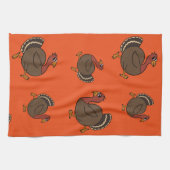 Schattigee Thanksgiving Kalkoenen Sinaasappel keuk Theedoek (Horizontaal)