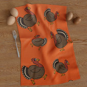 Schattigee Thanksgiving Kalkoenen Sinaasappel keuk Theedoek