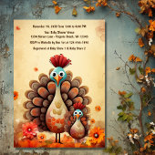 Schattigee Thanksgiving Moeder en Baby Turkije Bab Kaart