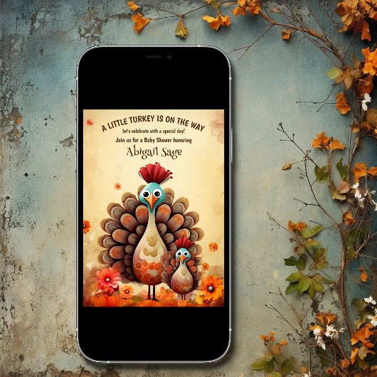 Schattigee Thanksgiving Moeder en Baby Turkije Bab Kaart