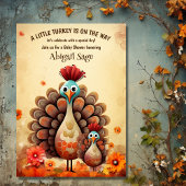Schattigee Thanksgiving Moeder en Baby Turkije Bab Kaart