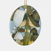 Schattigee Thanksgiving Pilgrim wensen Keramisch Ornament (Rechts)
