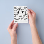 Schattigee Thanksgiving pompoen kleurplaten Flyer (Hand)