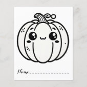 Schattigee Thanksgiving pompoen kleurplaten Flyer (Voorkant)