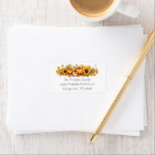 Schattigee Thanksgiving Pompoenen Herfst Retouradr Etiket (Insitu)