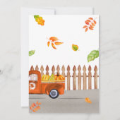 Schattigee Thanksgiving Sinaasappel Truck Pumpkins Kaart (Achterkant)
