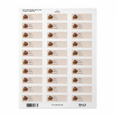 Schattigee Thanksgiving Turkije aanpasbaar Etiket (Full Sheet)
