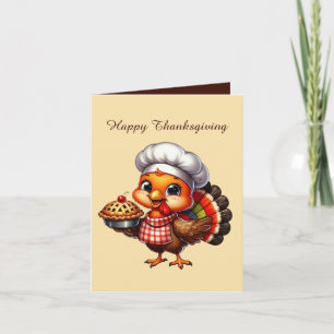 Schattigee Thanksgiving Turkije aanpasbaar Feestdagen Kaart