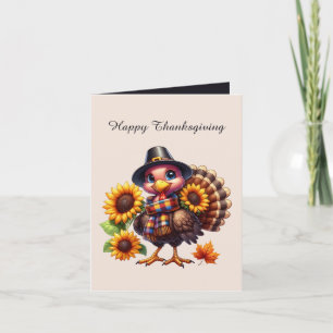 Schattigee Thanksgiving Turkije aanpasbaar Feestdagen Kaart