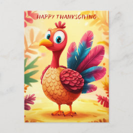 Schattigee Thanksgiving turkije Briefkaart