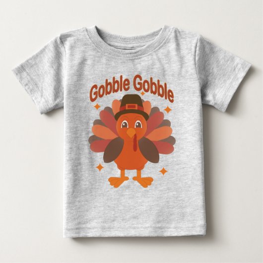 Schattigee Thanksgiving Turkije Cartoon - "Gobble  (Voorkant)