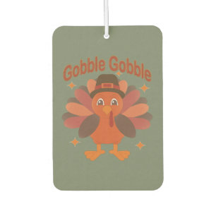 Schattigee Thanksgiving Turkije Cartoon - "Gobble Luchtverfrisser