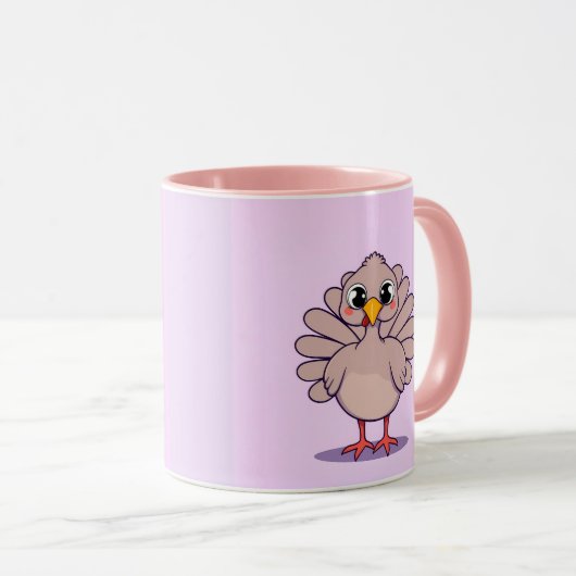 Schattigee Thanksgiving Turkije Combo Mok (Voorkant rechts)