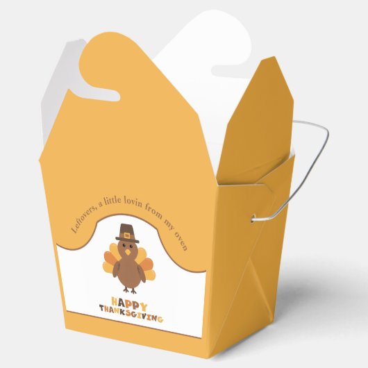 Schattigee Thanksgiving Turkije Gele restjes verwi Bedankdoosjes (Geopend)