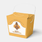 Schattigee Thanksgiving Turkije Gele restjes verwi Bedankdoosjes (Voorkant Zijde)