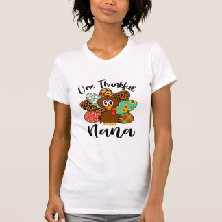Schattigee Thanksgiving Turkije geruite zonnebloem T-shirt