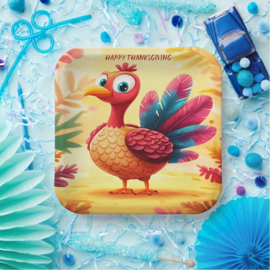 Schattigee Thanksgiving Turkije Papier Bord (Feest)