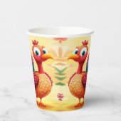 Schattigee Thanksgiving Turkije Papieren kopjes Bekers (Links)