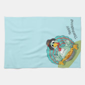 Schattigee Thanksgiving Turkije Pelgrim Pumpkin Pi Theedoek (Horizontaal)