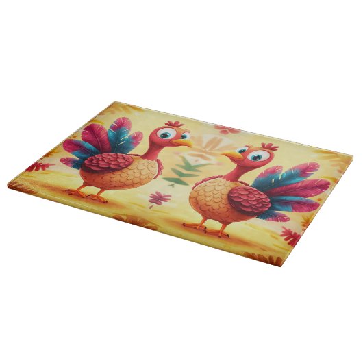 Schattigee Thanksgiving Turkije snijplank (Hoek)