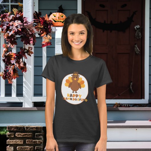 Schattigee Thanksgiving Turkije Vakantie T-shirt