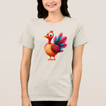Schattigee Thanksgiving Turkije Vrouwen T-shirt