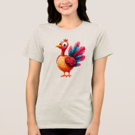 Schattigee Thanksgiving Turkije Vrouwen T-shirt