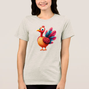 Schattigee Thanksgiving Turkije Vrouwen T-shirt