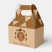 Schattigee Thanksgiving Vakantie kalkoen voeg naam Bedankdoosjes (Achterkant)