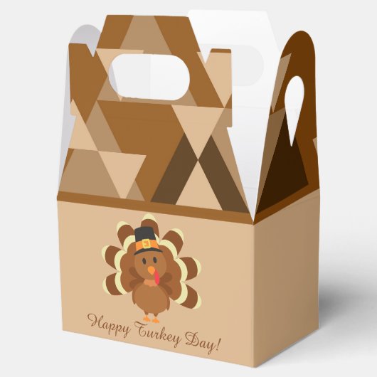 Schattigee Thanksgiving Vakantie kalkoen voeg naam Bedankdoosjes (Geopend)