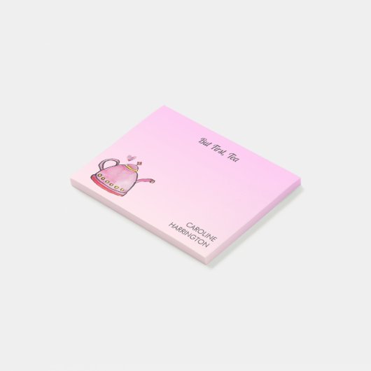 Schattigee Theeliefhebber Inspirerend Gezellige Ka Post-it® Notes (Schuin)