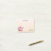 Schattigee Theeliefhebber Inspirerend Gezellige Ka Post-it® Notes (Op bureau)