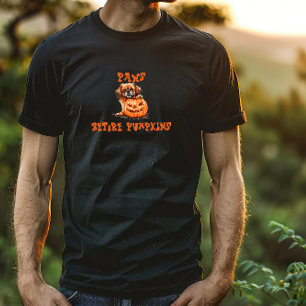 Schattigee Tibetaanse Spaniel Halloween sinaasappe T-shirt