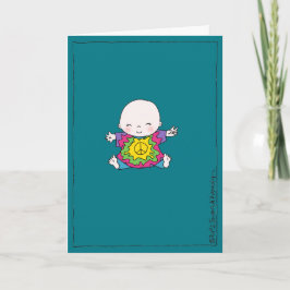 Schattigee Tie Dye Peace Baby "Hippie Birthday" Kaart