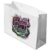 Schattigee tienermeisjes Happy Birthday Groot Cadeauzakje (Achterkant Gekanteld)