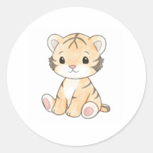 Schattigee Tiger Cub Sticker Schattig Wildlife Ani