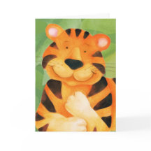 Schattigee Tiger kunst kinderen Verjaardag Kaart