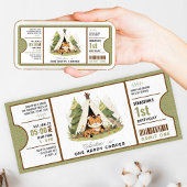 Schattigee Tiger One Happy Camper 1e verjaardag Kaart