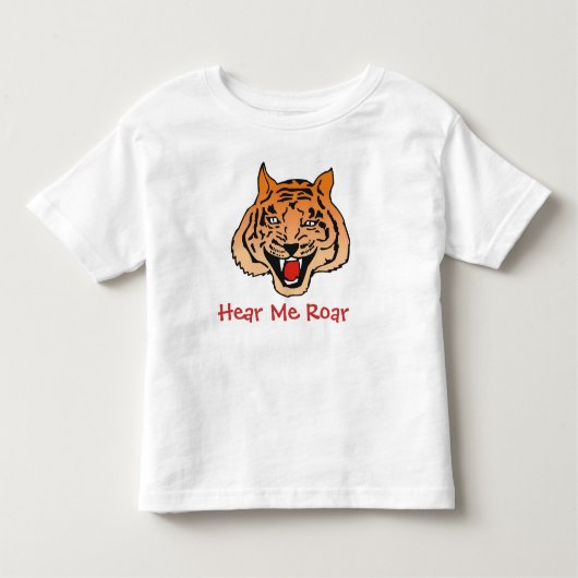Schattigee Tiger T "Hear Me Roar" voor peuters Kinder Shirts (Voorkant)