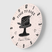 Schattigee tijd om bakkers gepersonaliseerde keuke grote klok (Hoek)