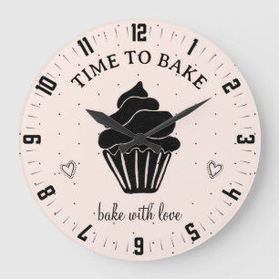 Schattigee tijd om bakkerskeuken te bakken grote klok
